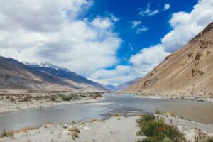 View from the bridge to Ishkashim Border Market