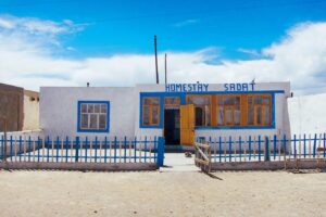 The guesthouse we stayed in Karakul town