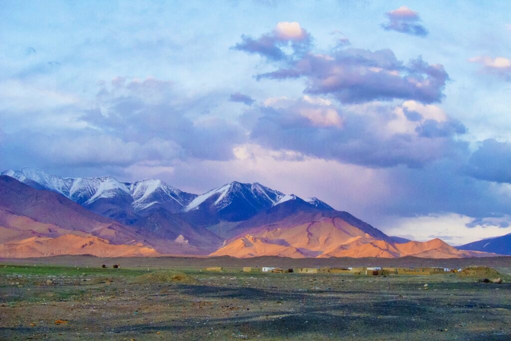 Sunset at Karakul Lake