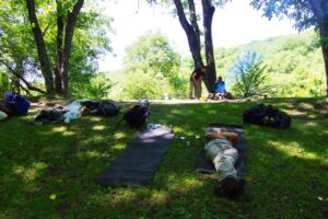 Trekking through the walnut forest in Arslanbob
